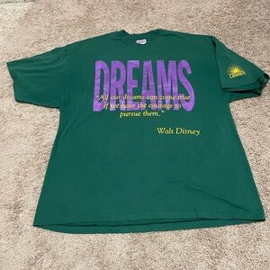 Vintage Walt Disney Dreamers Quote Single Stitch Shirt Size XXL